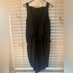 Silk black mini dress